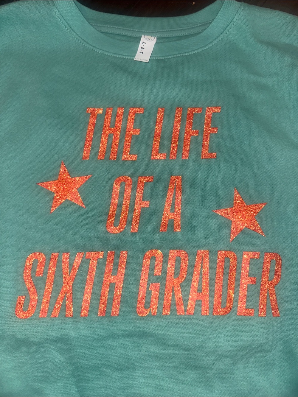 Taylor Swift Showgirl era 6th grade sweatshirt 'The Life of a Sixth Grader